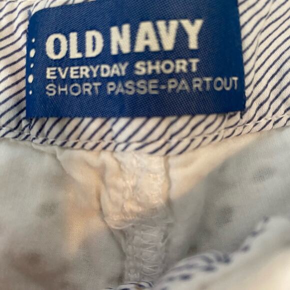 Old Navy Everyday Shorts White Eyelet Classic Size 4 Side Front Pockets - Picture 2 of 11